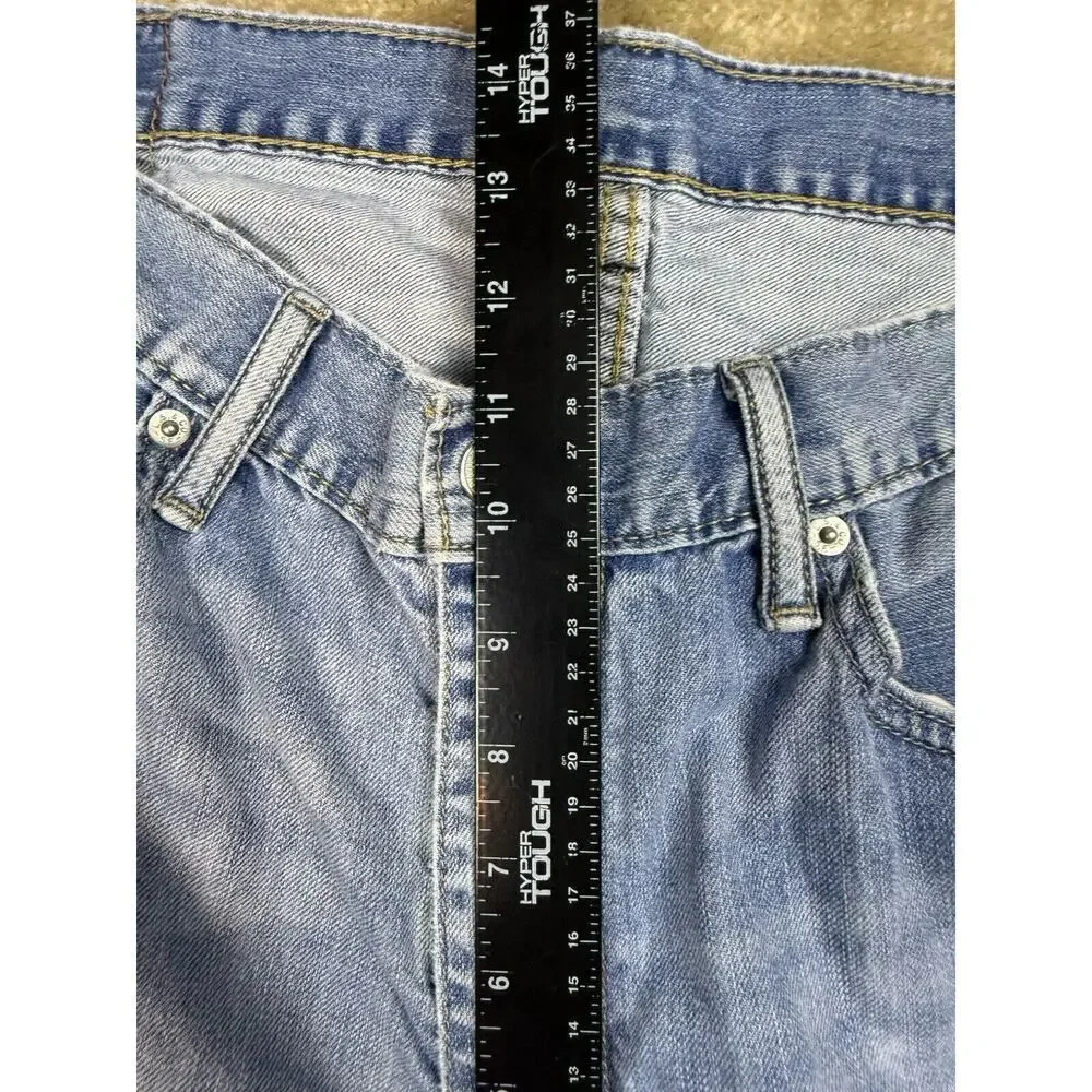 Levi's 559 Jeans Mens 36x30 Distressed Light Wash Denim Straight Leg 2016 A239